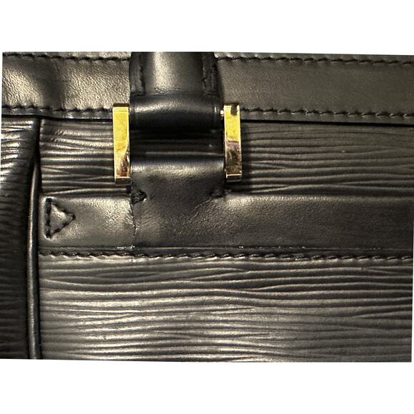 LOUIS VUITTON Dhanura PM Black Epi Crossbody Leather Satchel Handbag w/ Strap - Picture 7 of 7